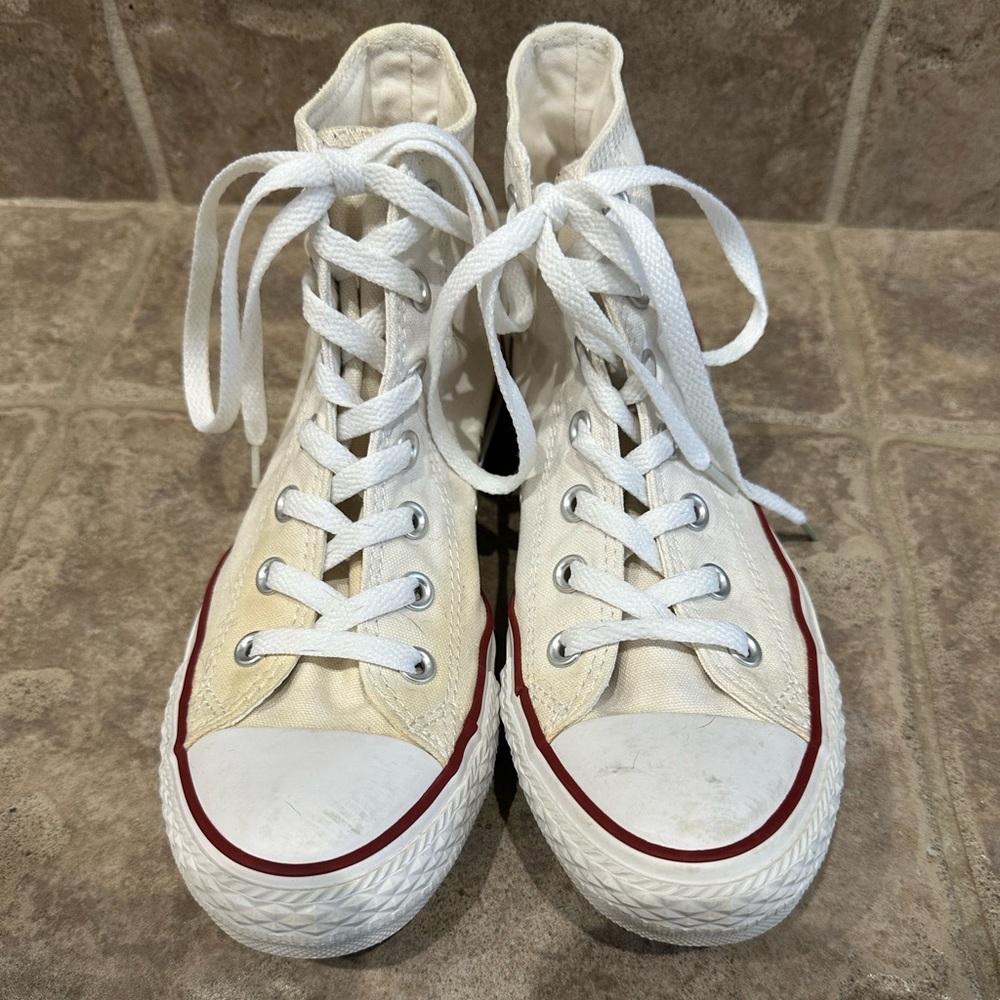 Off white chuck taylor converse all star high top shoes